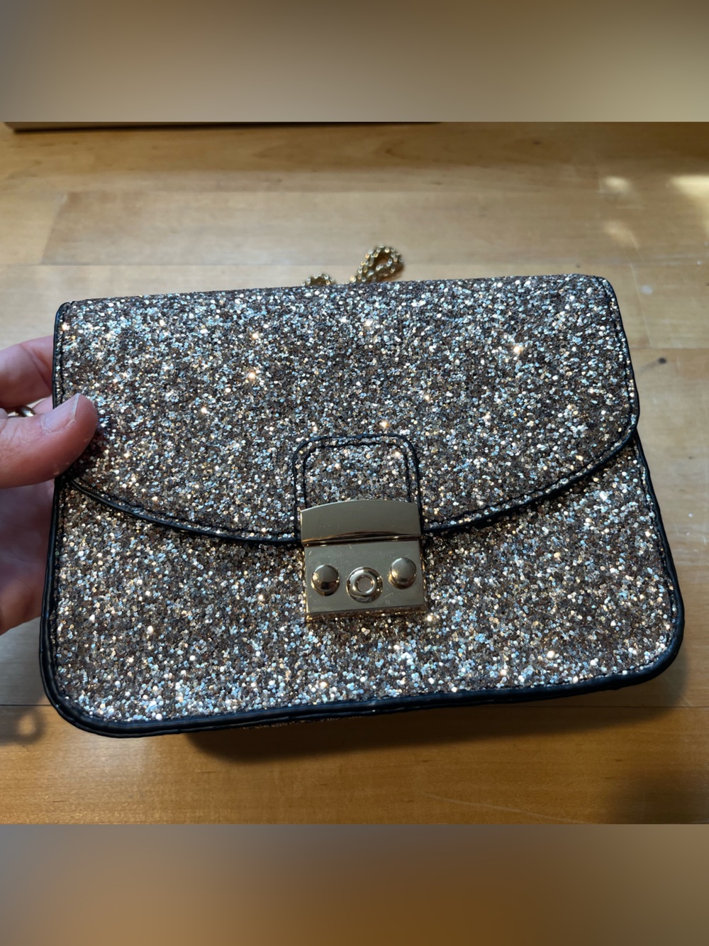 Like-New Glitter Crossbody Bag